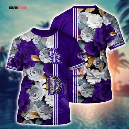MLB Detroit Tigers 3D T-Shirt Floral Vibes For Fans Sports
