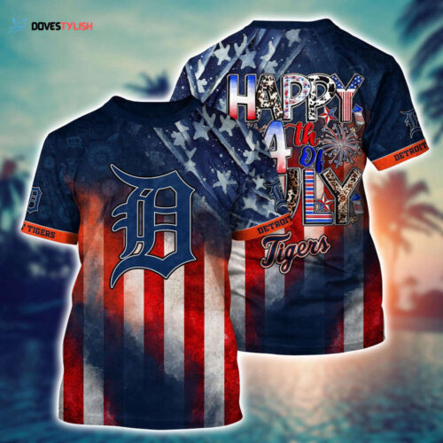 MLB Detroit Tigers 3D T-Shirt Sunset Symphony For Fans Sports