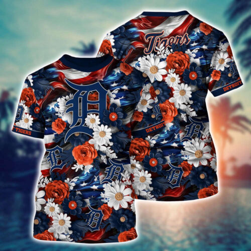 MLB Detroit Tigers 3D T-Shirt Tropical Tranquility Bloom For Fans Sports