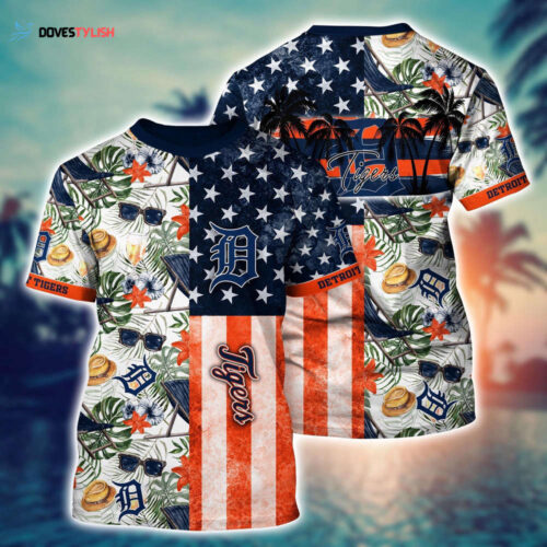 MLB Detroit Tigers 3D T-Shirt Chic in Aloha For Fans Sports