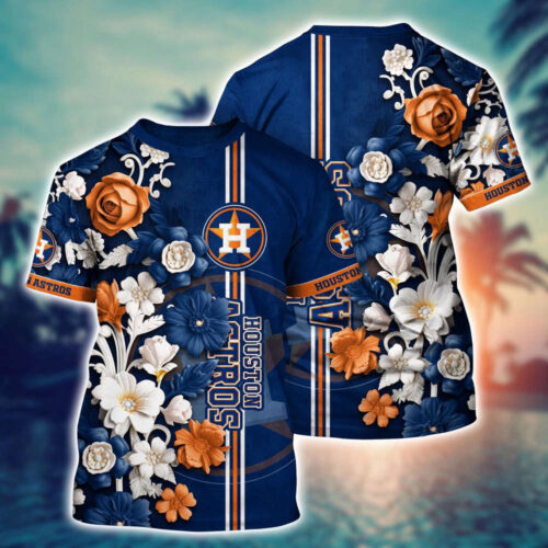 MLB Houston Astros 3D T-Shirt Aloha Harmony For Fans Sports