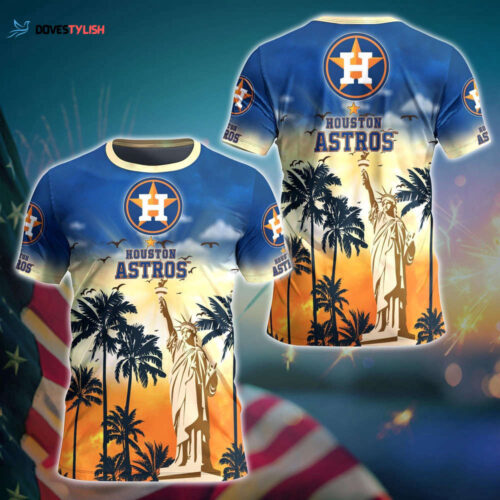 MLB Houston Astros 3D T-Shirt Tropical Elegance For Fans Sports