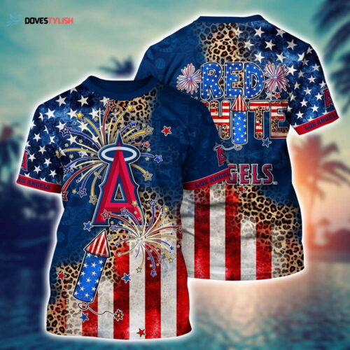 MLB Los Angeles Angels 3D T-Shirt Chic in Aloha For Fans Sports