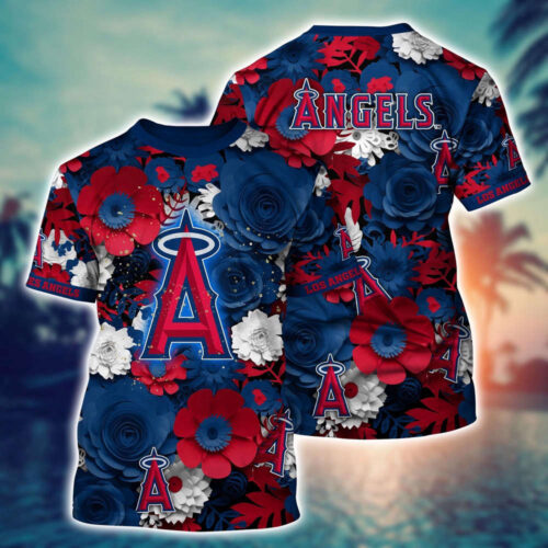 MLB Los Angeles Angels 3D T-Shirt Sunset Slam Chic For Fans Sports