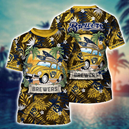 MLB Milwaukee Brewers 3D T-Shirt Fusion Elegance For Sports Enthusiasts