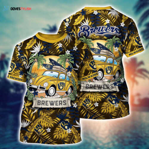 MLB Milwaukee Brewers 3D T-Shirt Fusion Elegance For Sports Enthusiasts