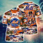 MLB New York Mets 3D T-Shirt Aloha Grand Slam For Fans Sports