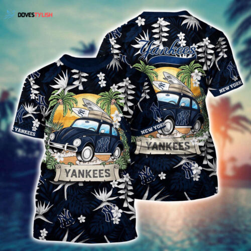 MLB New York Yankees 3D T-Shirt Island Adventure For Sports Enthusiasts
