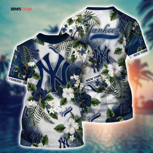 MLB New York Yankees 3D T-Shirt Tropical Twist For Sports Enthusiasts