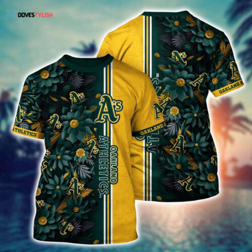 MLB Oakland Athletics 3D T-Shirt Blossom Bloom For Sports Enthusiasts