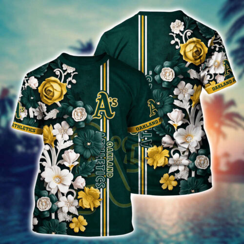 MLB Oakland Athletics 3D T-Shirt Aloha Harmony For Fans Sports