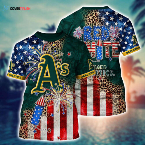 MLB Oakland Athletics 3D T-Shirt Tropical Tranquility Bloom For Fans Sports