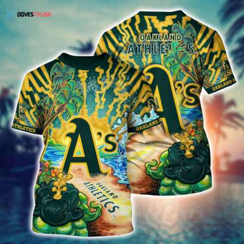 MLB Oakland Athletics 3D T-Shirt Masterpiece Parade For Sports Enthusiasts