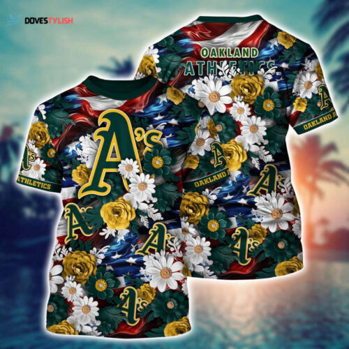 MLB Oakland Athletics 3D T-Shirt Chic in Aloha For Fans Sports