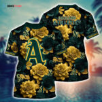 MLB Oakland Athletics 3D T-Shirt Tropical Trends For Fans Sports