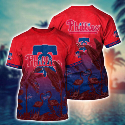 MLB Philadelphia Phillies 3D T-Shirt Paradise Bloom For Sports Enthusiasts