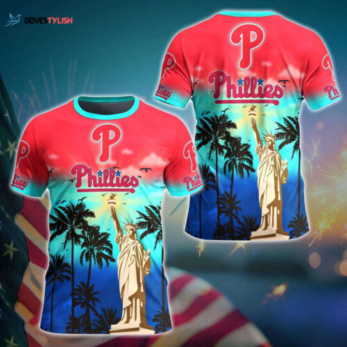 MLB Philadelphia Phillies 3D T-Shirt Sunset Slam Chic For Fans Sports