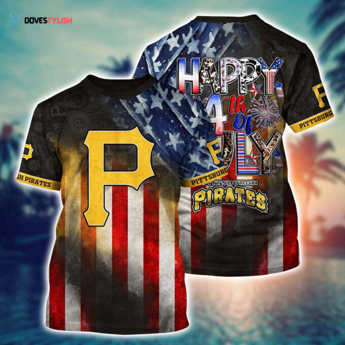 MLB Pittsburgh Pirates 3D T-Shirt Baseball Bloom Burst For Fans Sports