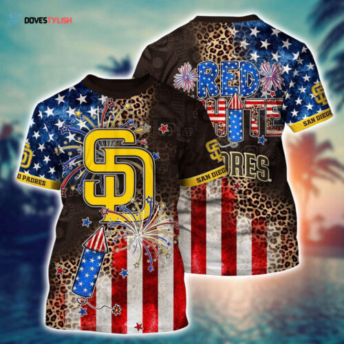 MLB San Diego Padres 3D T-Shirt Floral Vibes For Fans Sports