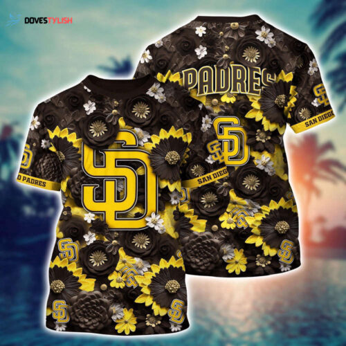 MLB San Francisco Giants 3D T-Shirt Flower Tropical For Sports Enthusiasts