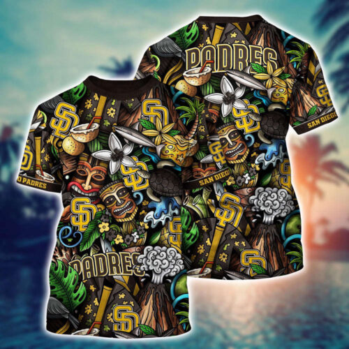 MLB San Diego Padres 3D T-Shirt Sunset Symphony For Fans Sports