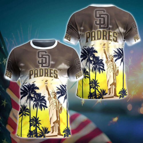 MLB San Diego Padres 3D T-Shirt Tropical Elegance For Fans Sports