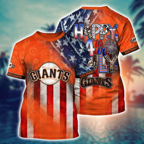 MLB San Francisco Giants 3D T-Shirt Baseball Bloom Burst For Fans Sports