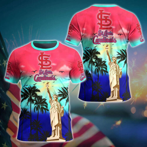 MLB St. Louis Cardinals 3D T-Shirt Tropical Elegance For Fans Sports