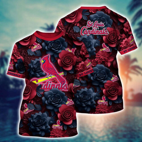 MLB St. Louis Cardinals 3D T-Shirt Tropical Trends For Fans Sports
