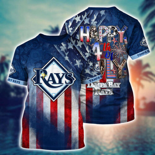 MLB Tampa Bay Rays 3D T-Shirt Baseball Bloom Burst For Fans Sports