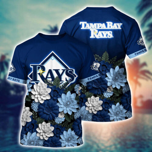 MLB Tampa Bay Rays 3D T-Shirt Floral Vibes For Fans Sports