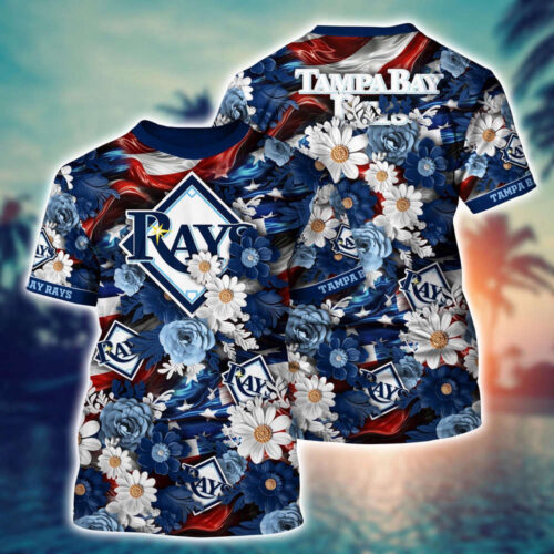 MLB Tampa Bay Rays 3D T-Shirt Tropical Tranquility Bloom For Fans Sports