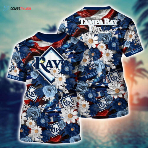 MLB Tampa Bay Rays 3D T-Shirt Tropical Tranquility Bloom For Fans Sports