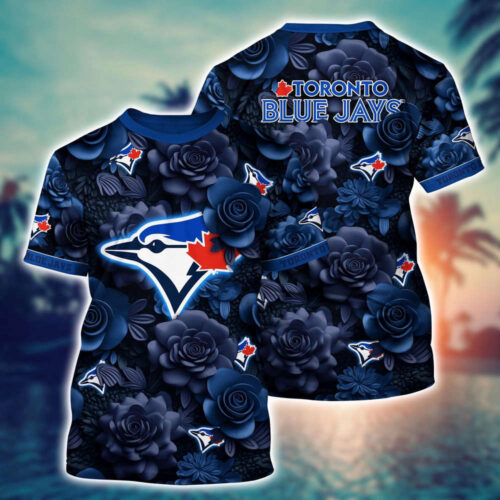 MLB Toronto Blue Jays 3D T-Shirt Tropical Trends For Fans Sports