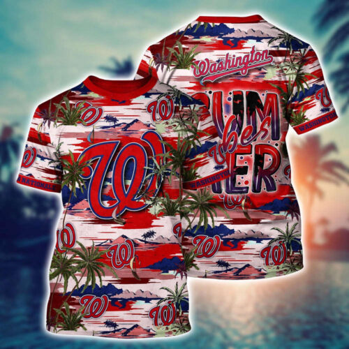 MLB Washington Nationals 3D T-Shirt Aloha Grand Slam For Fans Sports