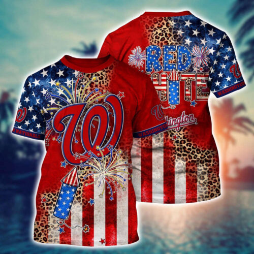 MLB Washington Nationals 3D T-Shirt Chic in Aloha For Fans Sports