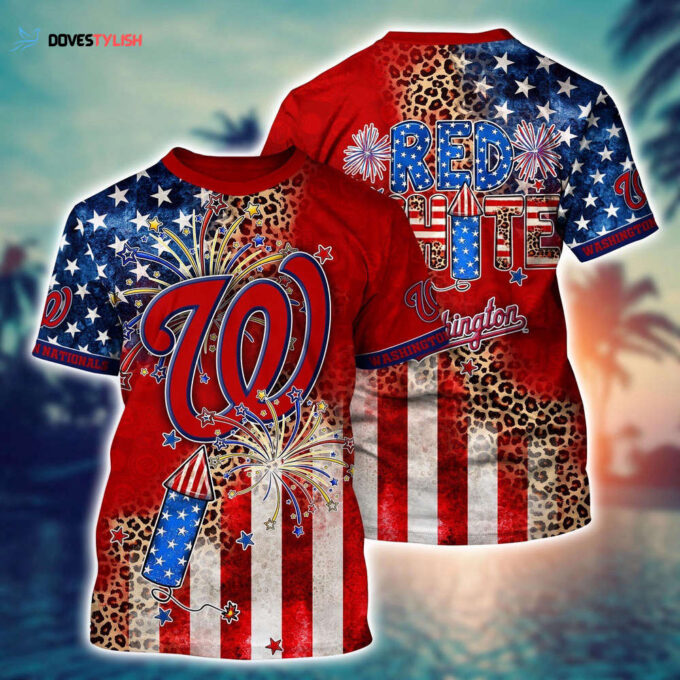 MLB Washington Nationals 3D T-Shirt Chic in Aloha For Fans Sports