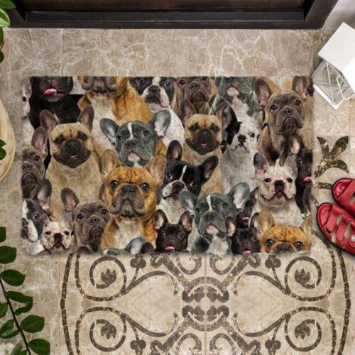 A Bunch Of French Bulldogs Doormat gift for French Bulldog dog lover Doormat