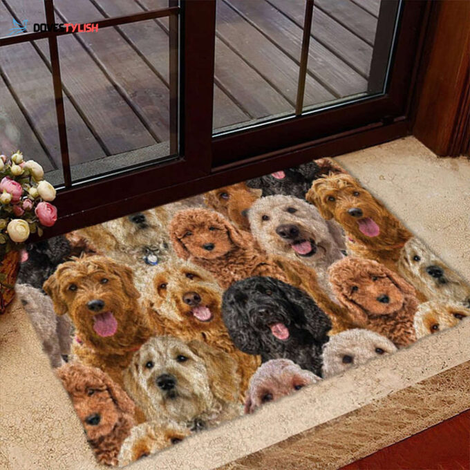 A Bunch Of Goldendoodles Doormat gift for Goldendoodle dog lover Doormat