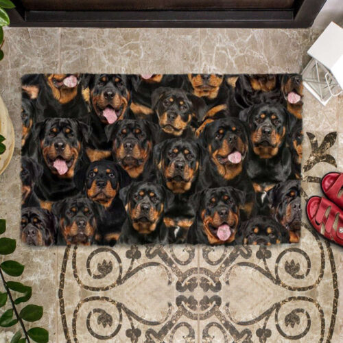 A Bunch Of Rottweilers Doormat gift for Rottweiler dog lover Doormat