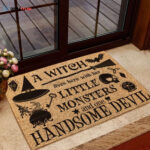 A Witch Lives Here With Her All Over Printing Doormat