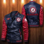 Alabama Crimson Tide Leather Bomber Jacket