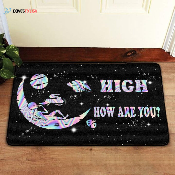 Alien – High How Are You? Doormat Welcome Mat House Warming Gift Home Decor Funny Doormat Gift Idea