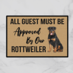All Guest Must Be Approved By Our – ROTTWEILER DOG Indoor And Outdoor Doormat Warm House Gift Welcome Mat Gift For Rottweiler Lovers