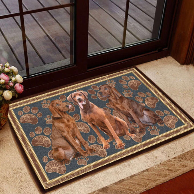 Amazing Redbone Coonhound Flower Paw – Dog Doormat Welcome Mat House Warming Gift Home Decor Gift for Dog Lovers Funny Doormat Gift Idea