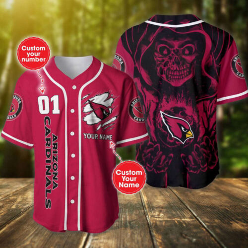 Arizona Cardinals Baseball Jersey Custom Name And Number