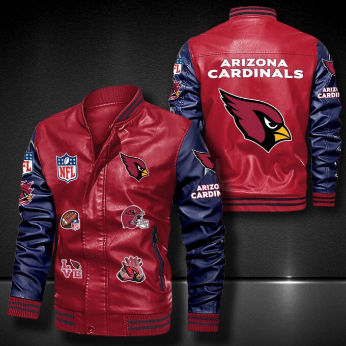 Arizona Cardinals Leather Bomber Jacket