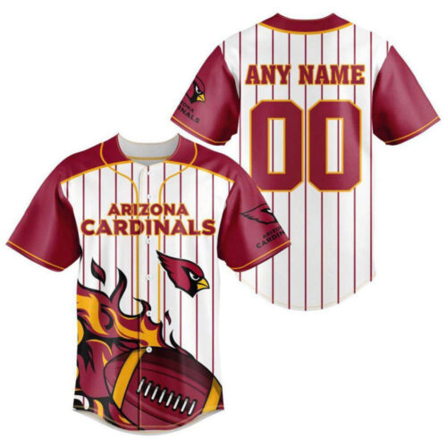 Arizona Cardinals Personalized Baseball Jersey Gift for Men Dad