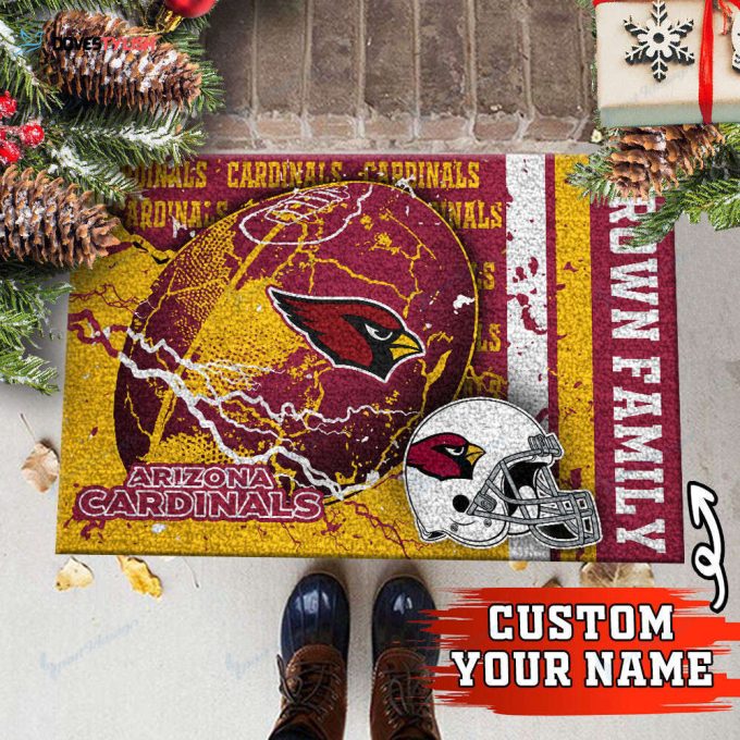 Arizona Cardinals Personalized Doormat Home Decor 2024