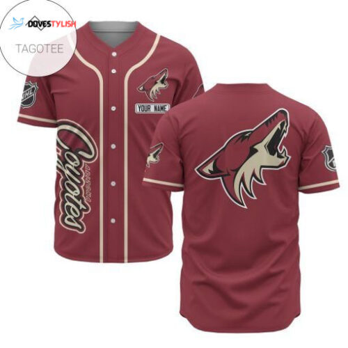 Arizona Coyotes Baseball Jersey Custom For Fans